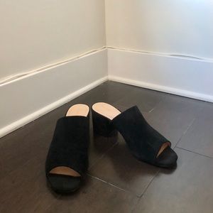 Aldo black suede Open toe mules